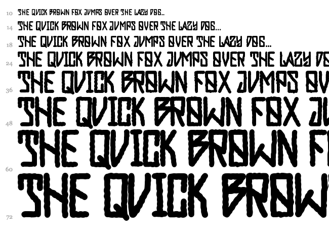 Rebel Power font waterfall